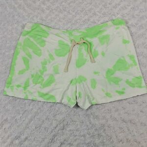 Sundry Green Paint Blot Stretch Shortie Drawstring Stretchable Waistband XL Size